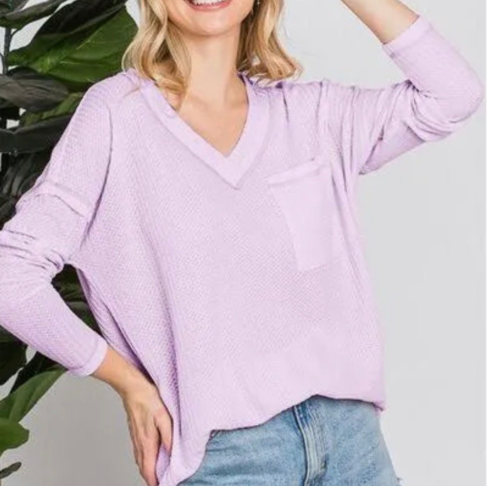 Long Sleeve Waffle Top