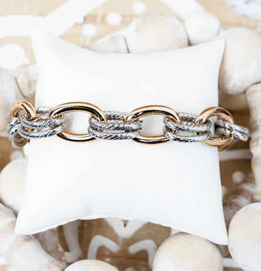 Gold & Silver Chain Bracelet