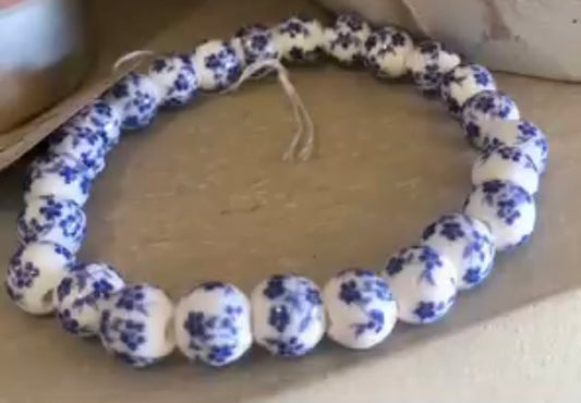 Blue Floral Bracelet